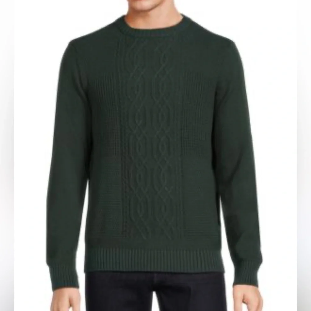 Ben Sherman Sweater‎ Men XL Green/Spruce 100% Cotton Crew Neck Preppy Minimalist